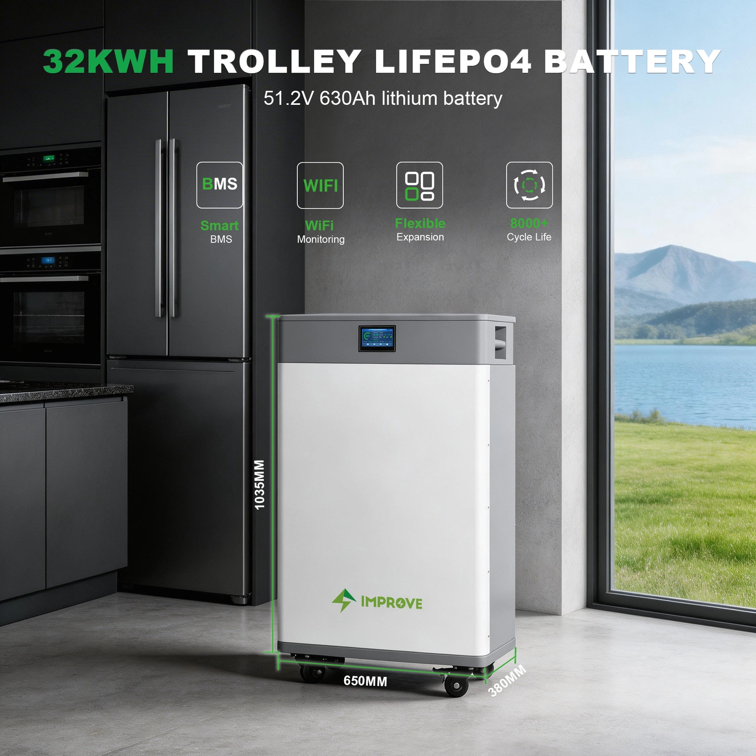 48V 640Ah Mobile Battery Trolley -- IMPROVE BATTERY